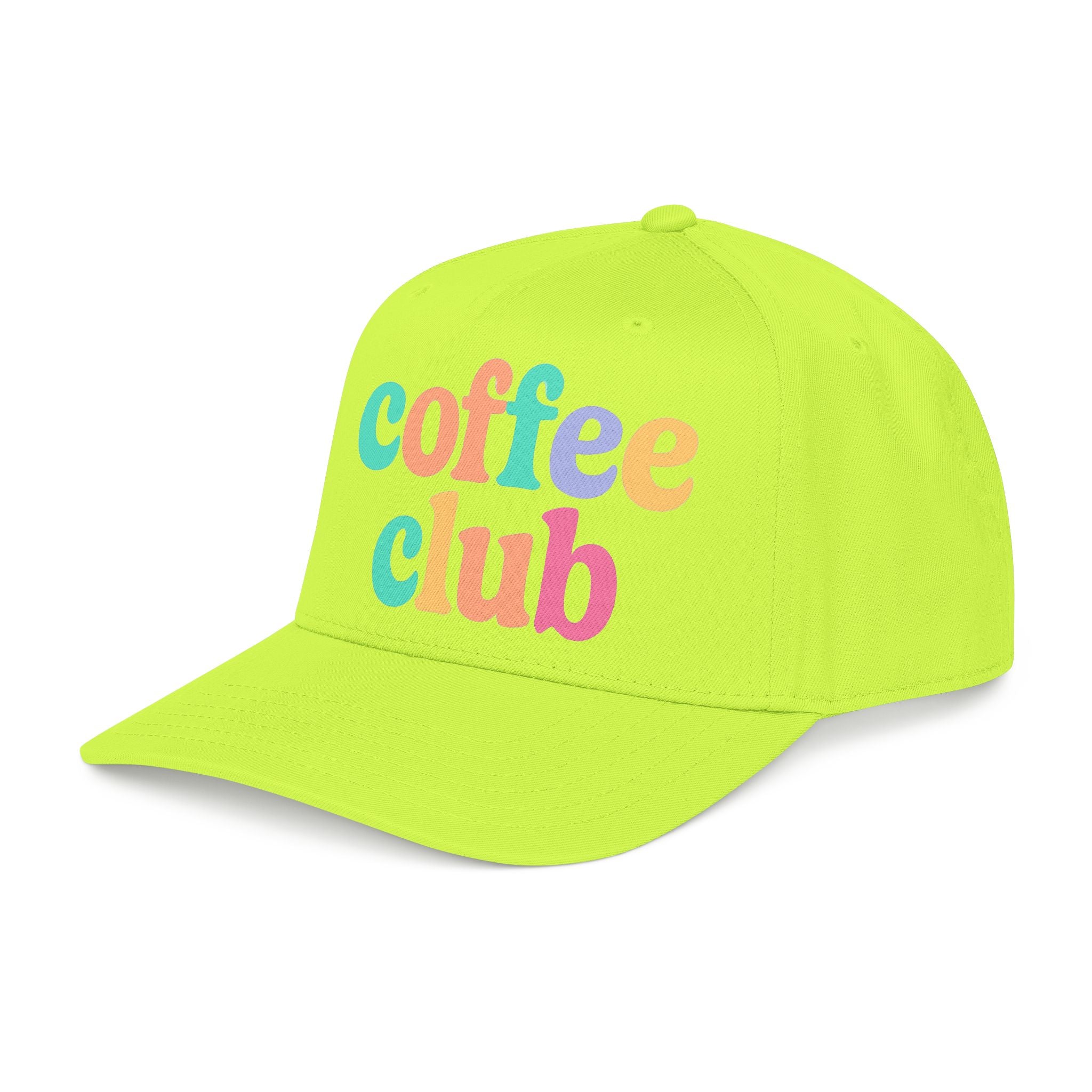 Mid Profile Baseball Cap Coffee Club Retro Inspired Design Coffee Lover Gift