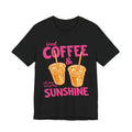 Iced Coffee & Sunshine T-Shirt | Retro Iced Coffee Graphic Tee, Summer Beverage Shirt