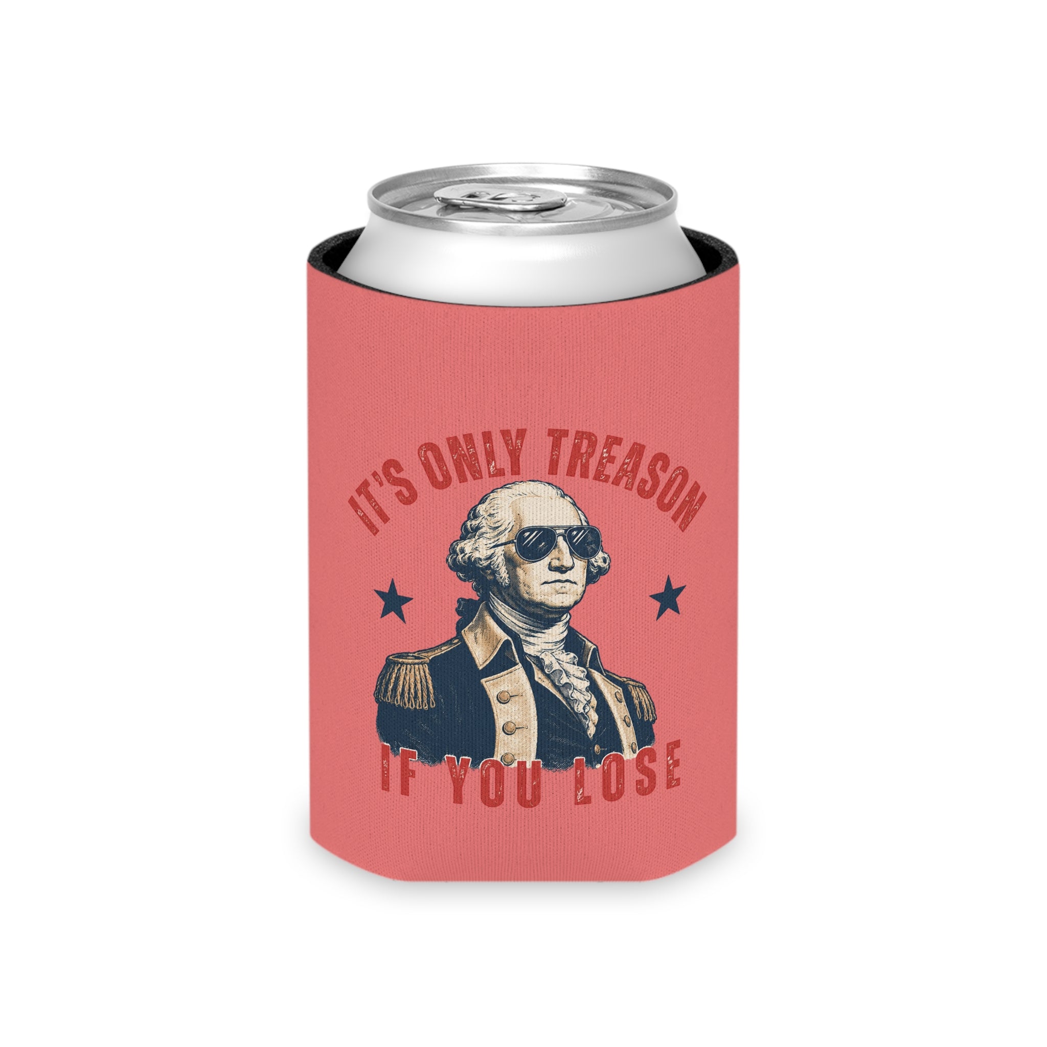 Chill the Fourth Out Can Cooler | Patriotic Alligator, Stars & Stripes