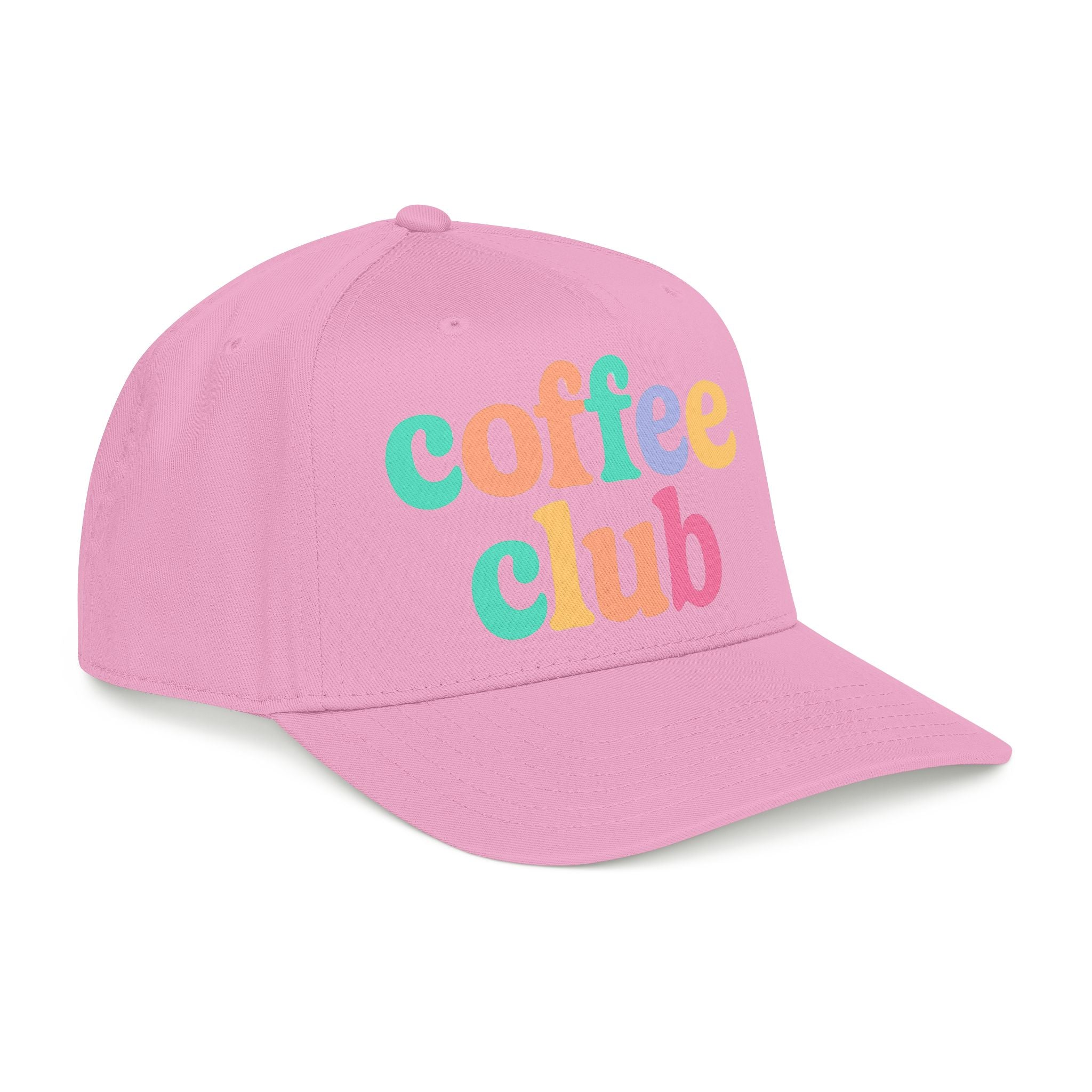 Mid Profile Baseball Cap Coffee Club Retro Inspired Design Coffee Lover Gift