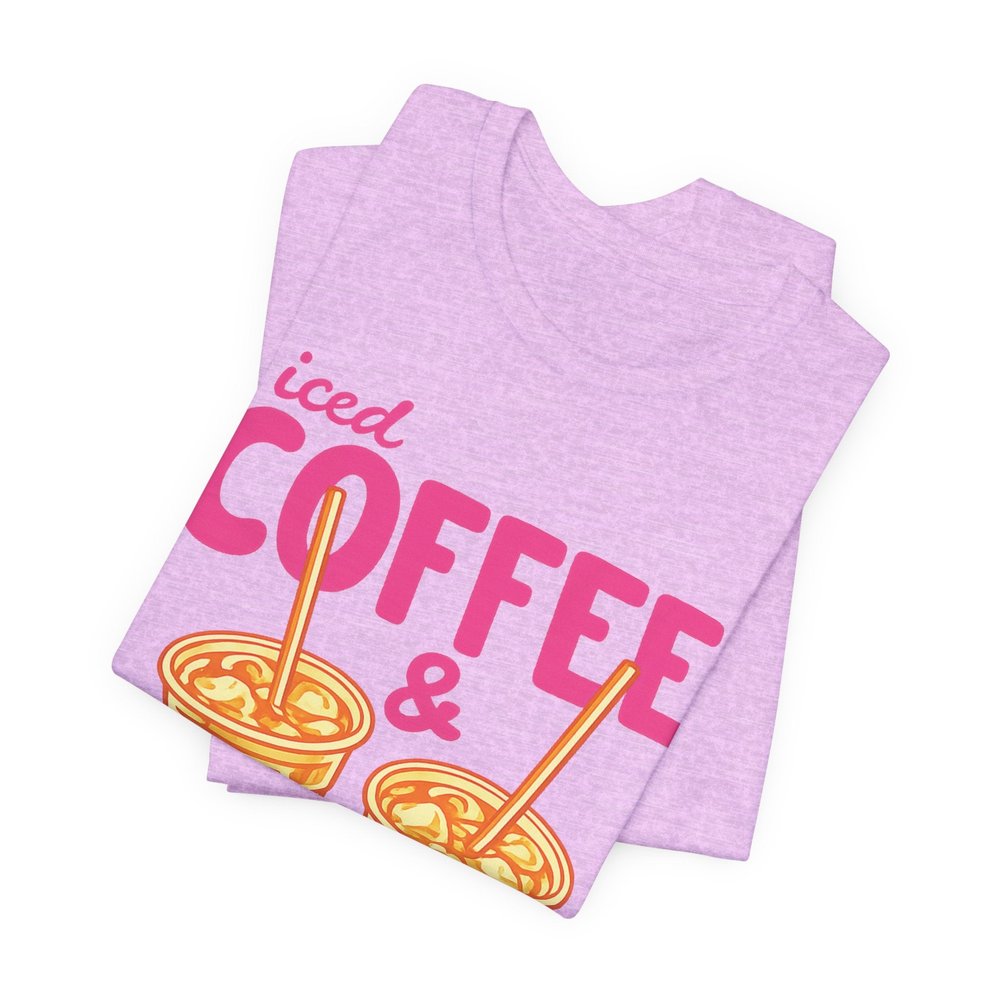 Iced Coffee & Sunshine T-Shirt | Retro Iced Coffee Graphic Tee, Summer Beverage Shirt