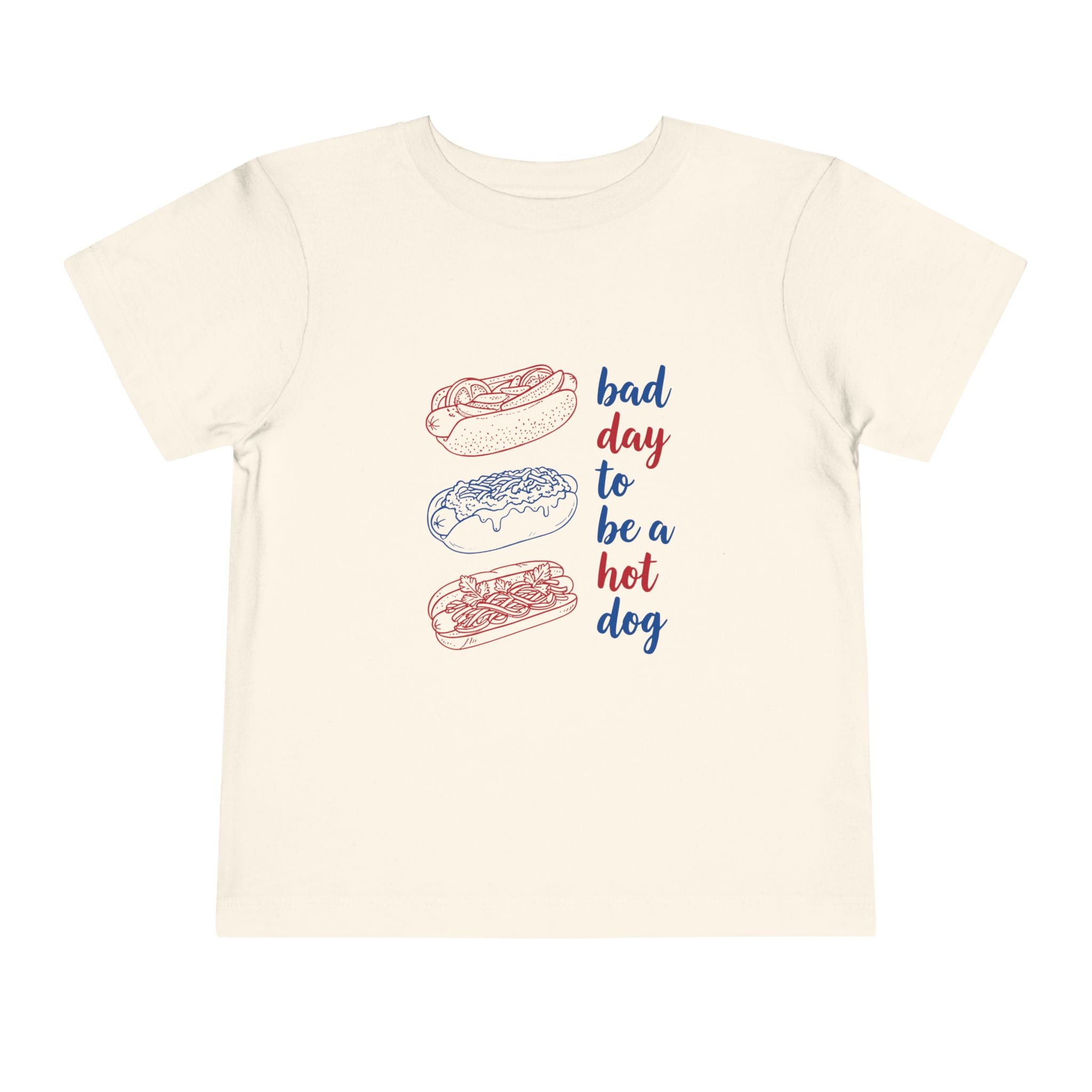 bad day to be a hot dog Toddler Tee hot dog stack illustration