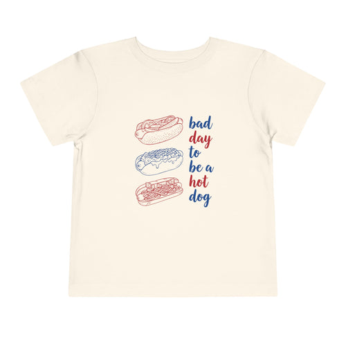 bad day to be a hot dog Toddler Tee hot dog stack illustration