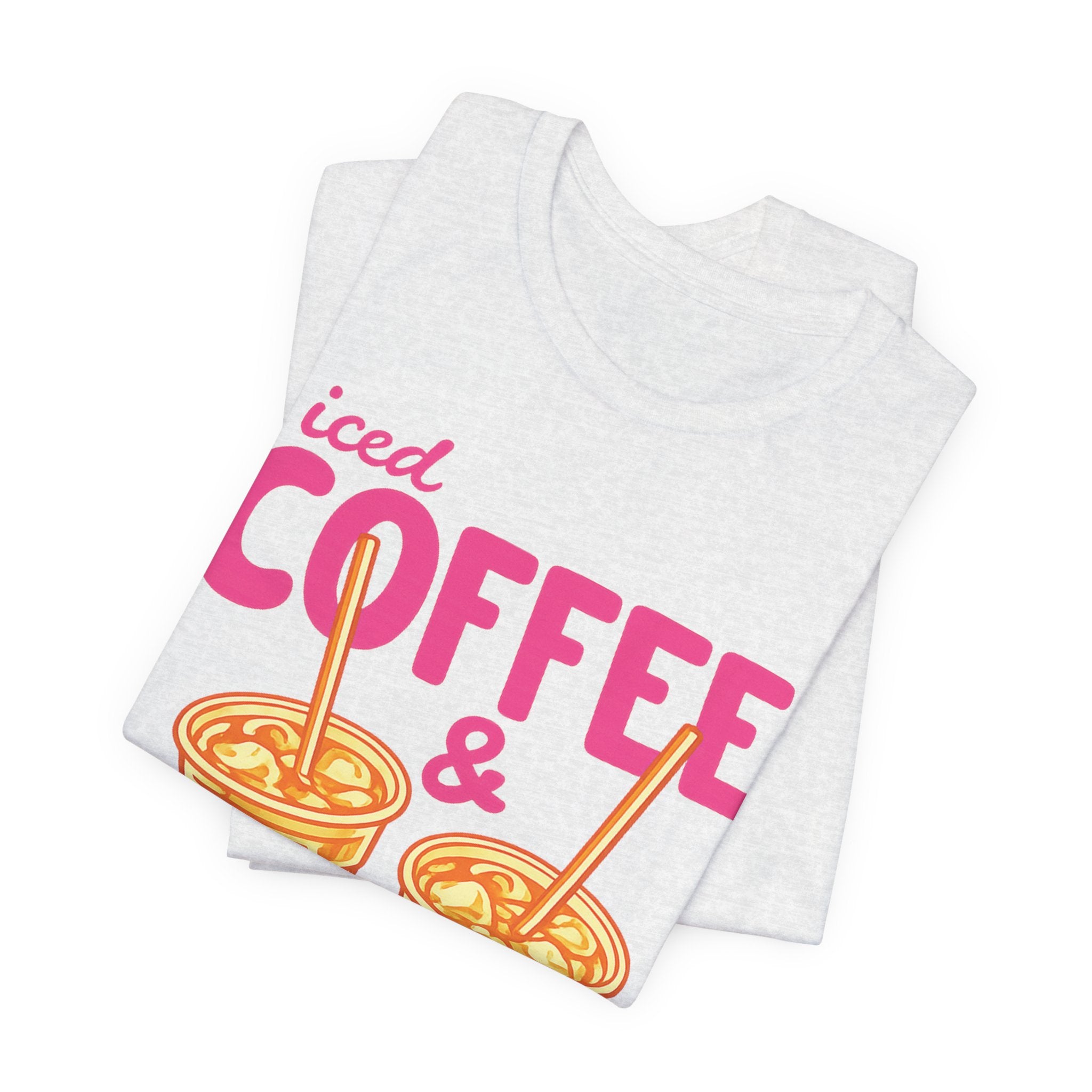 Iced Coffee & Sunshine T-Shirt | Retro Iced Coffee Graphic Tee, Summer Beverage Shirt