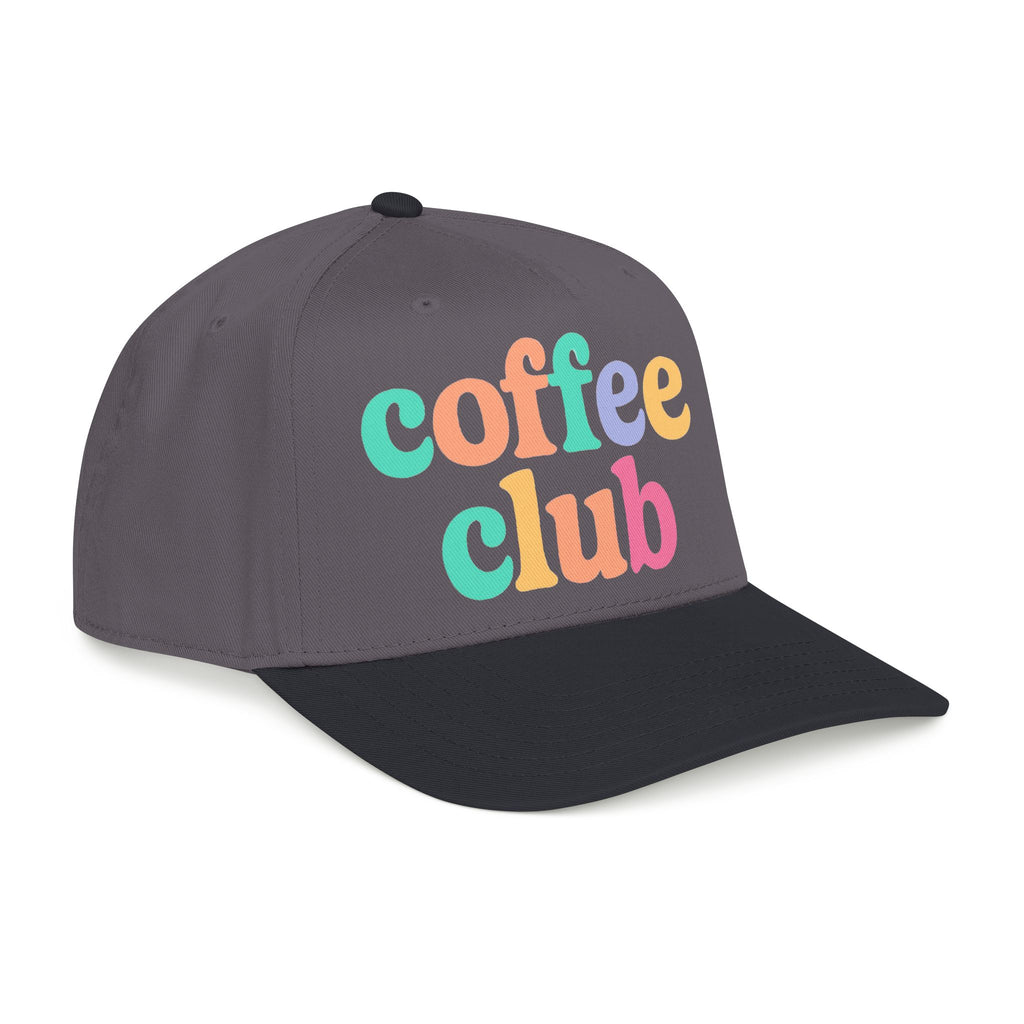 Mid Profile Baseball Cap Coffee Club Retro Inspired Design Coffee Lover Gift