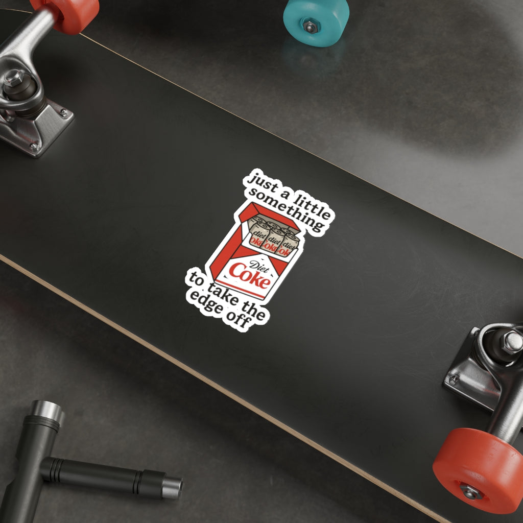 Diet Coke can pack sticker for laptop or water bottle just a little something to take the edge off' die-cut sticker