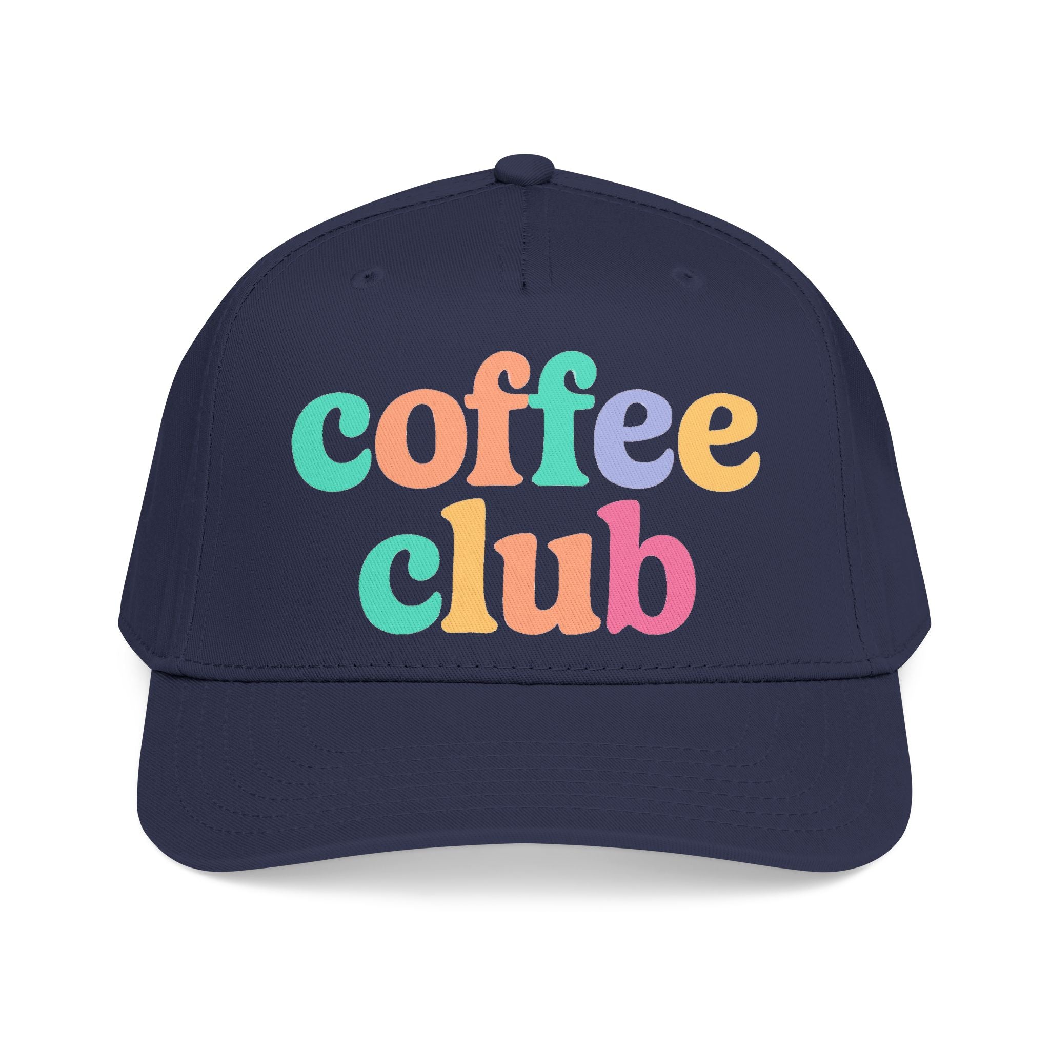 Mid Profile Baseball Cap Coffee Club Retro Inspired Design Coffee Lover Gift