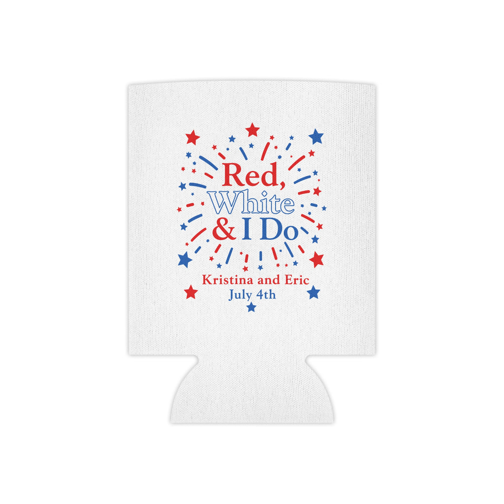 Red, White & I Do Can Cooler | 4th of July Wedding Bachelorette Party Cooler