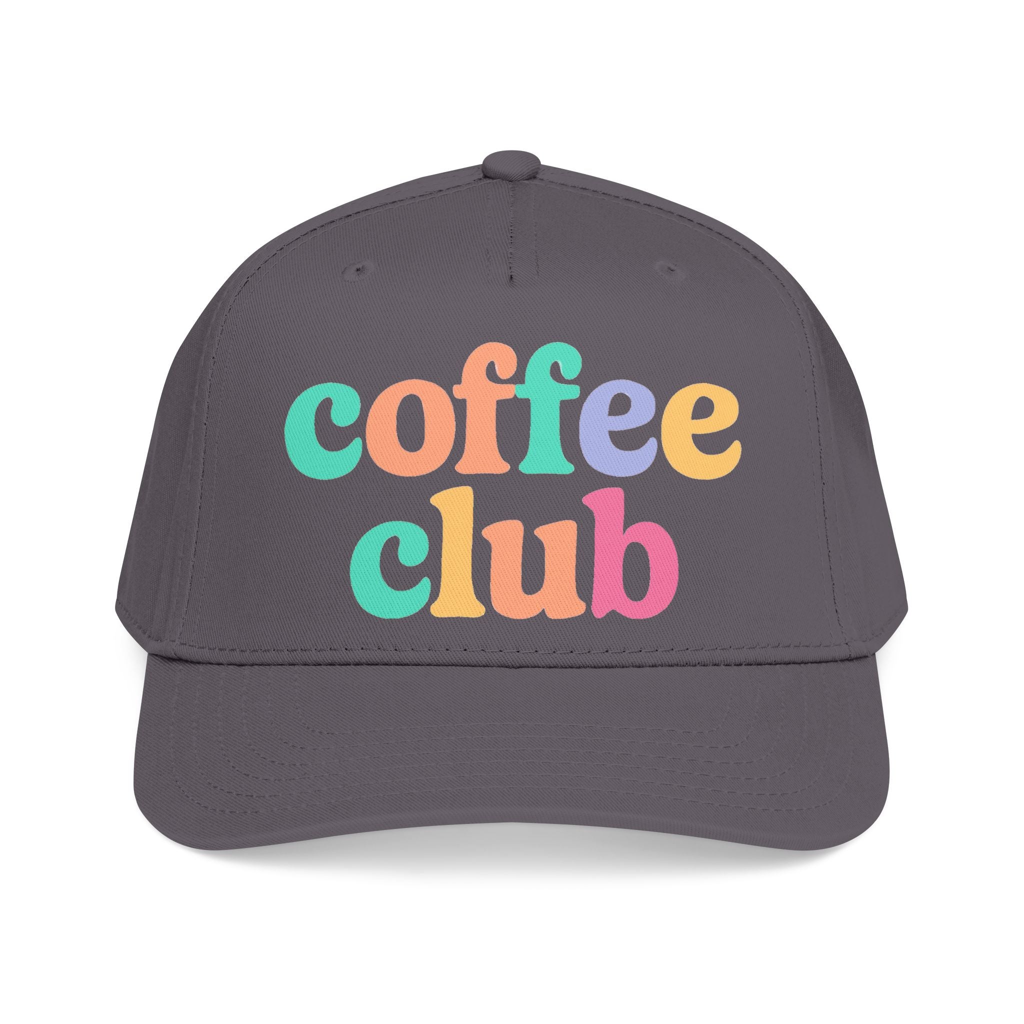 Mid Profile Baseball Cap Coffee Club Retro Inspired Design Coffee Lover Gift