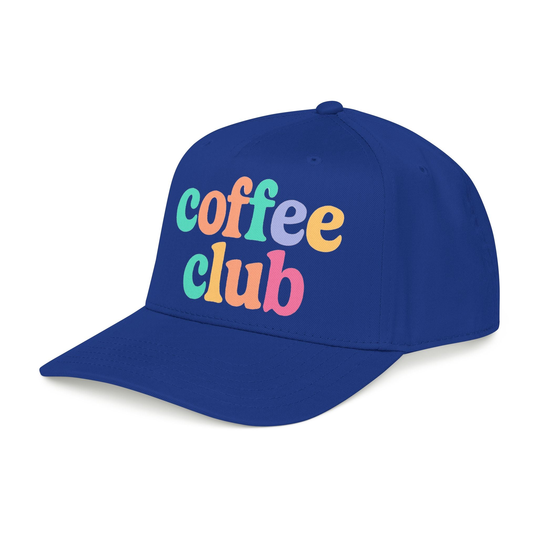 Mid Profile Baseball Cap Coffee Club Retro Inspired Design Coffee Lover Gift