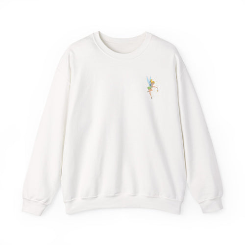 Embroidered Hummingbird Crewneck Sweatshirt — Minimal Floral Chest Design