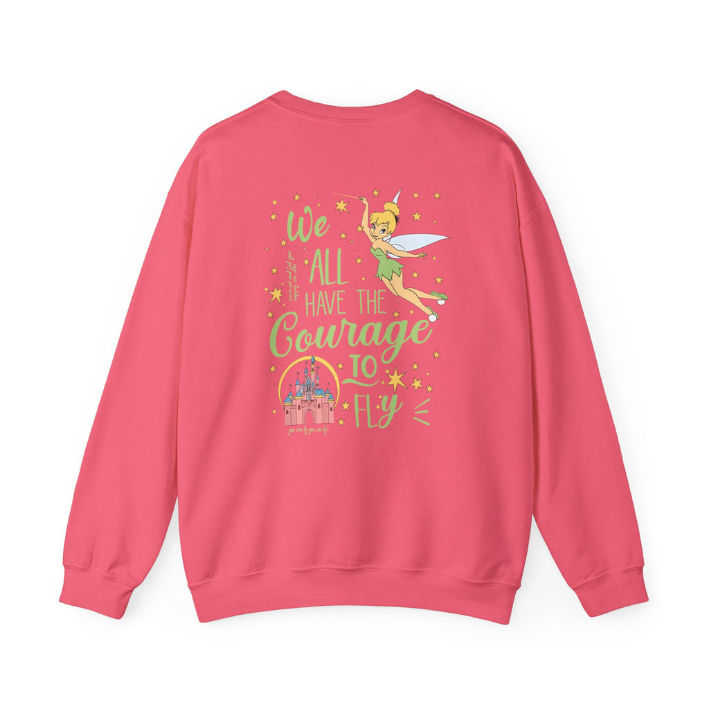 Embroidered Hummingbird Crewneck Sweatshirt — Minimal Floral Chest Design