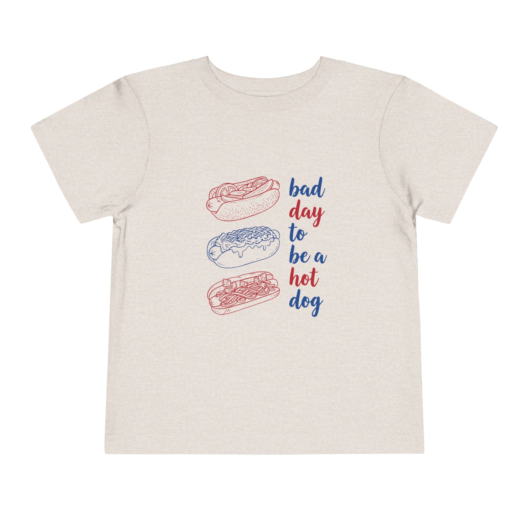 bad day to be a hot dog Toddler Tee hot dog stack illustration