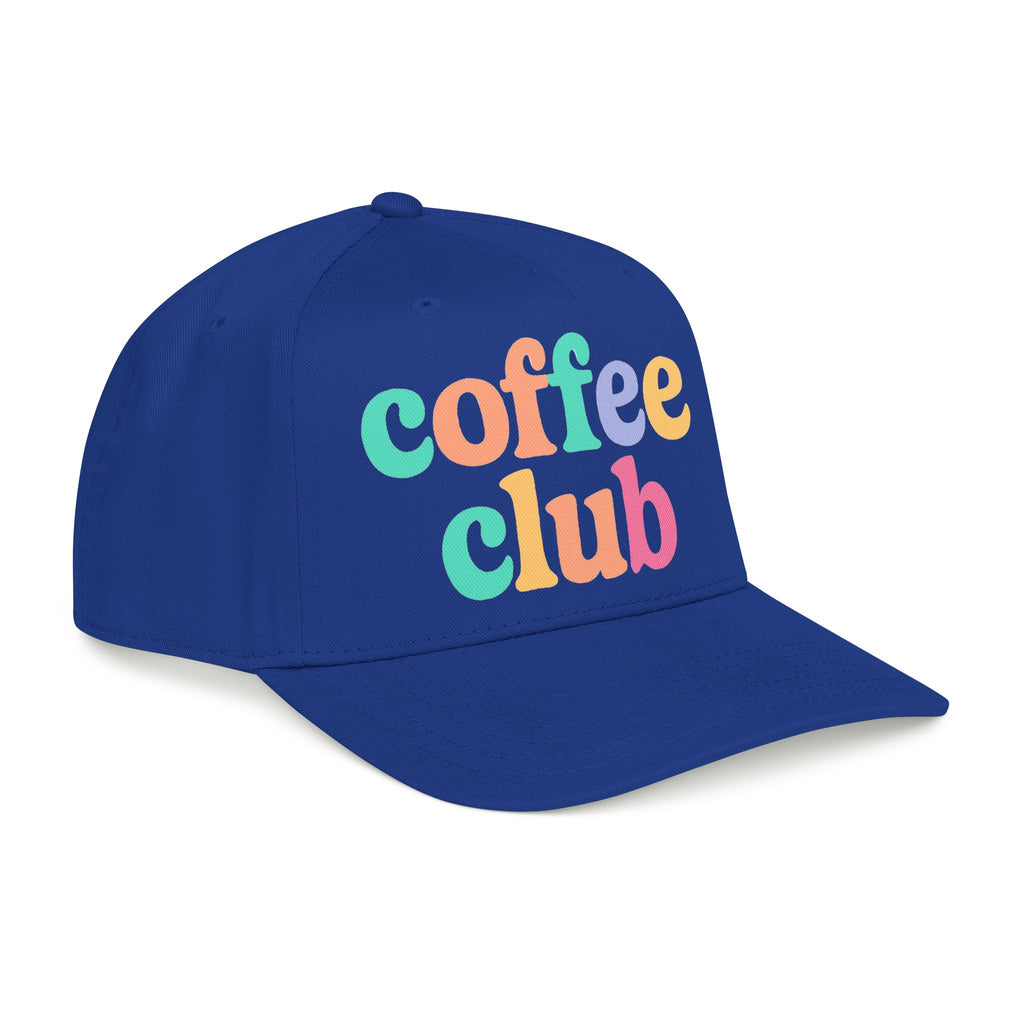 Mid Profile Baseball Cap Coffee Club Retro Inspired Design Coffee Lover Gift