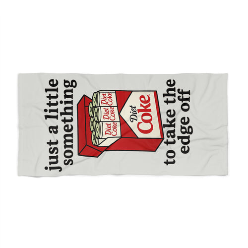 Diet Coke Cigarette Pack Illustration Beach Towel | 'just a little something to take the edge off'