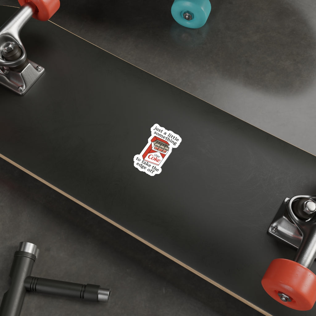 Diet Coke can pack sticker for laptop or water bottle just a little something to take the edge off' die-cut sticker