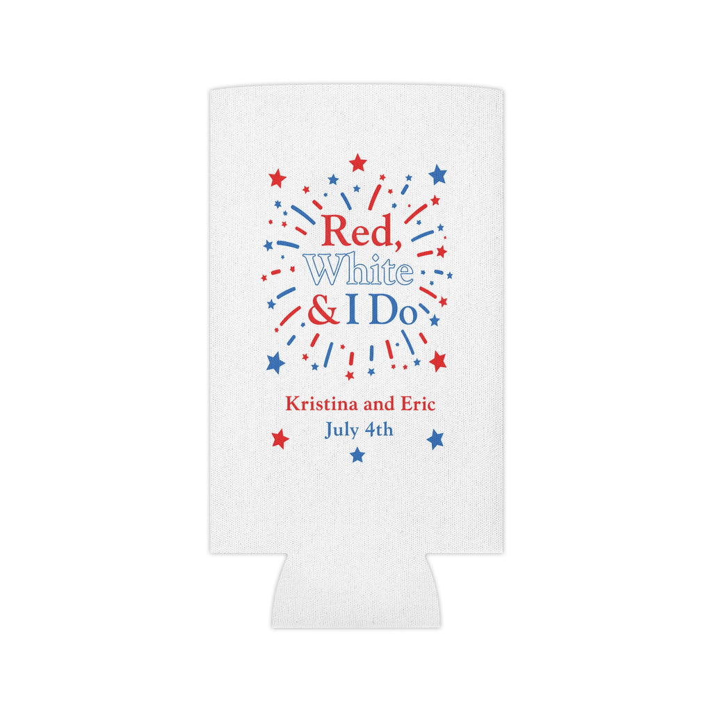 Red, White & I Do Can Cooler | 4th of July Wedding Bachelorette Party Cooler