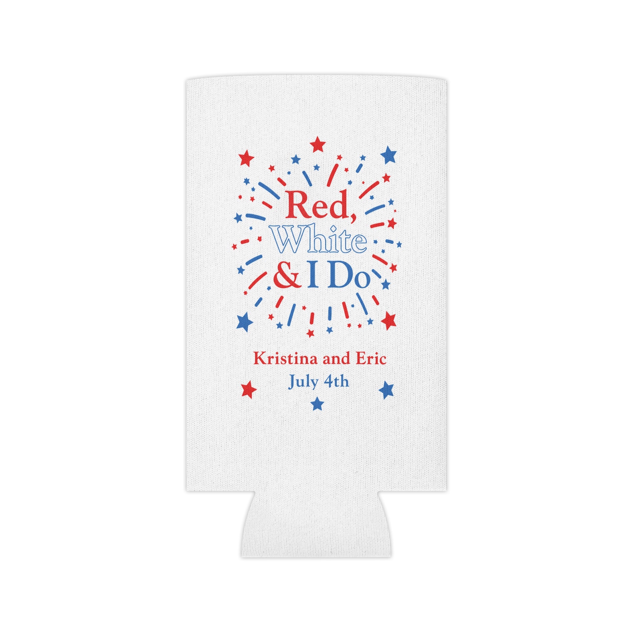 Red, White & I Do Can Cooler | 4th of July Wedding Bachelorette Party Cooler