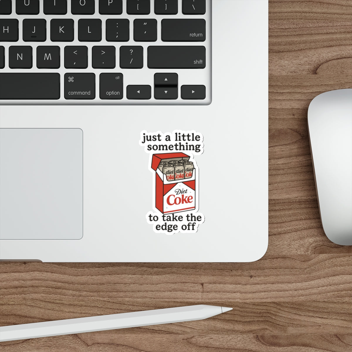 Diet Coke can pack sticker for laptop or water bottle just a little something to take the edge off' die-cut sticker