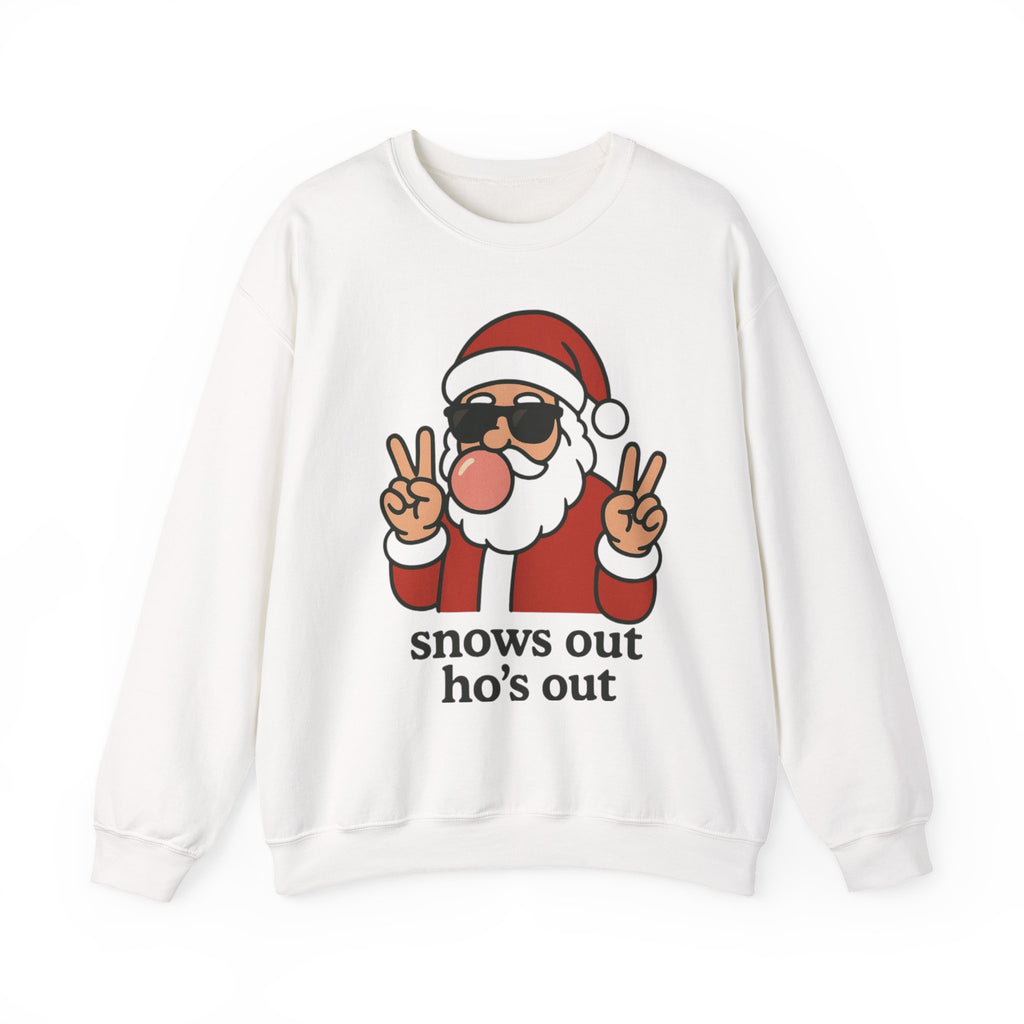 Snow's Out Ho's Out Crewneck Sweatshirt | Funny Christmas Sweater Gift