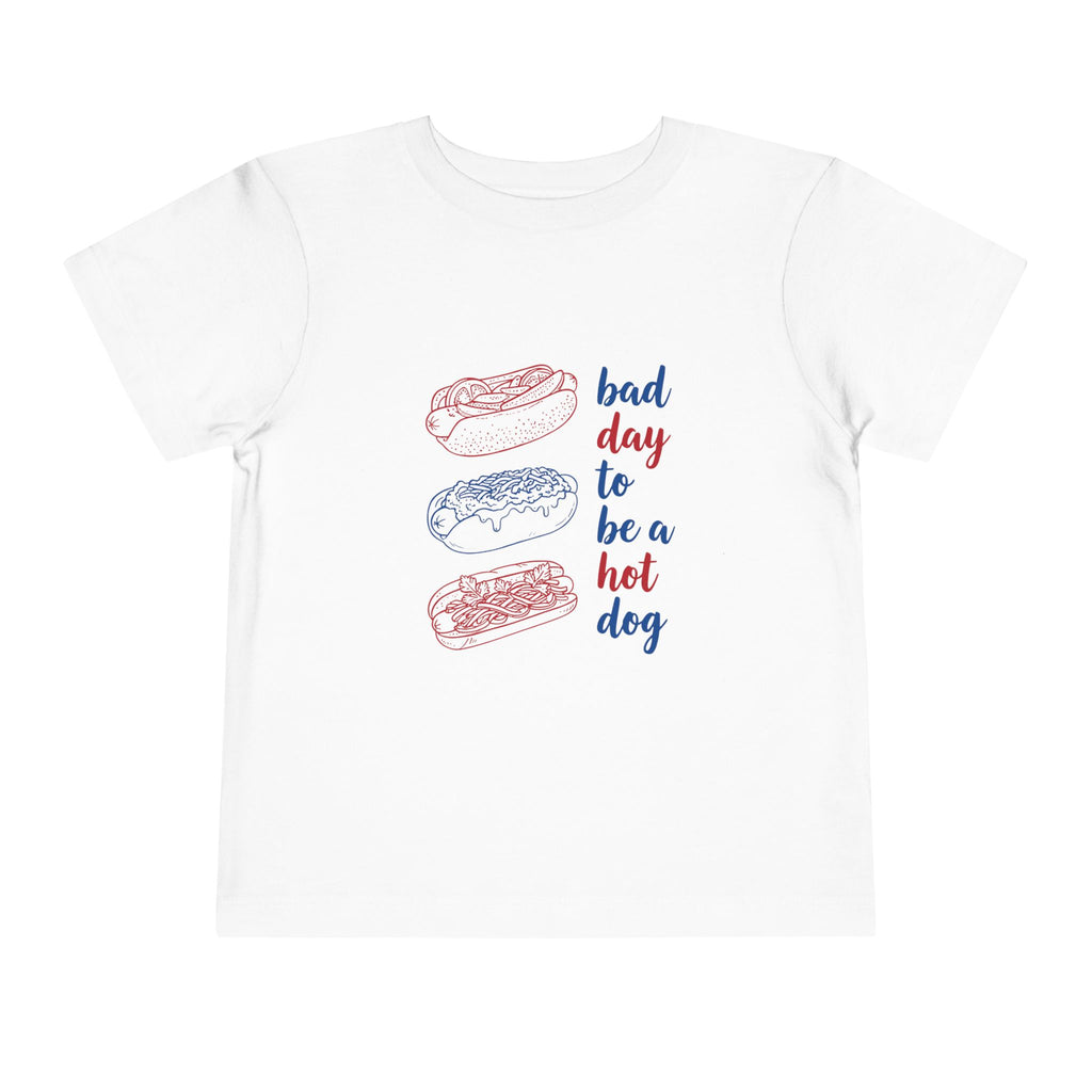 bad day to be a hot dog Toddler Tee hot dog stack illustration