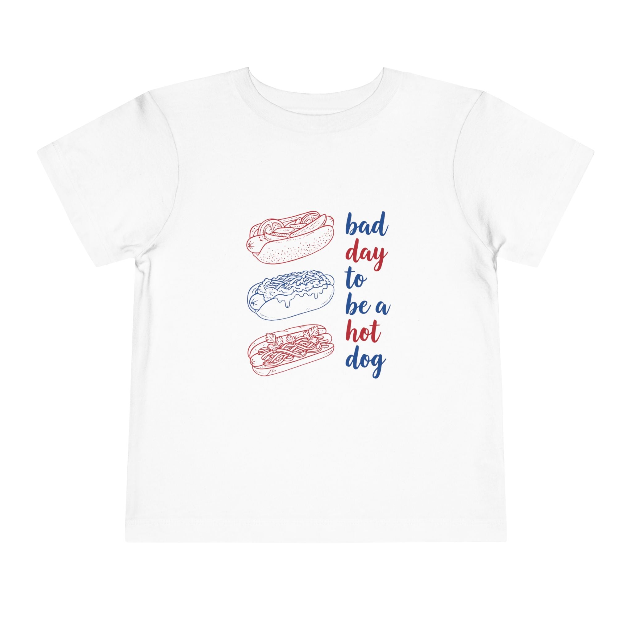 bad day to be a hot dog Toddler Tee hot dog stack illustration