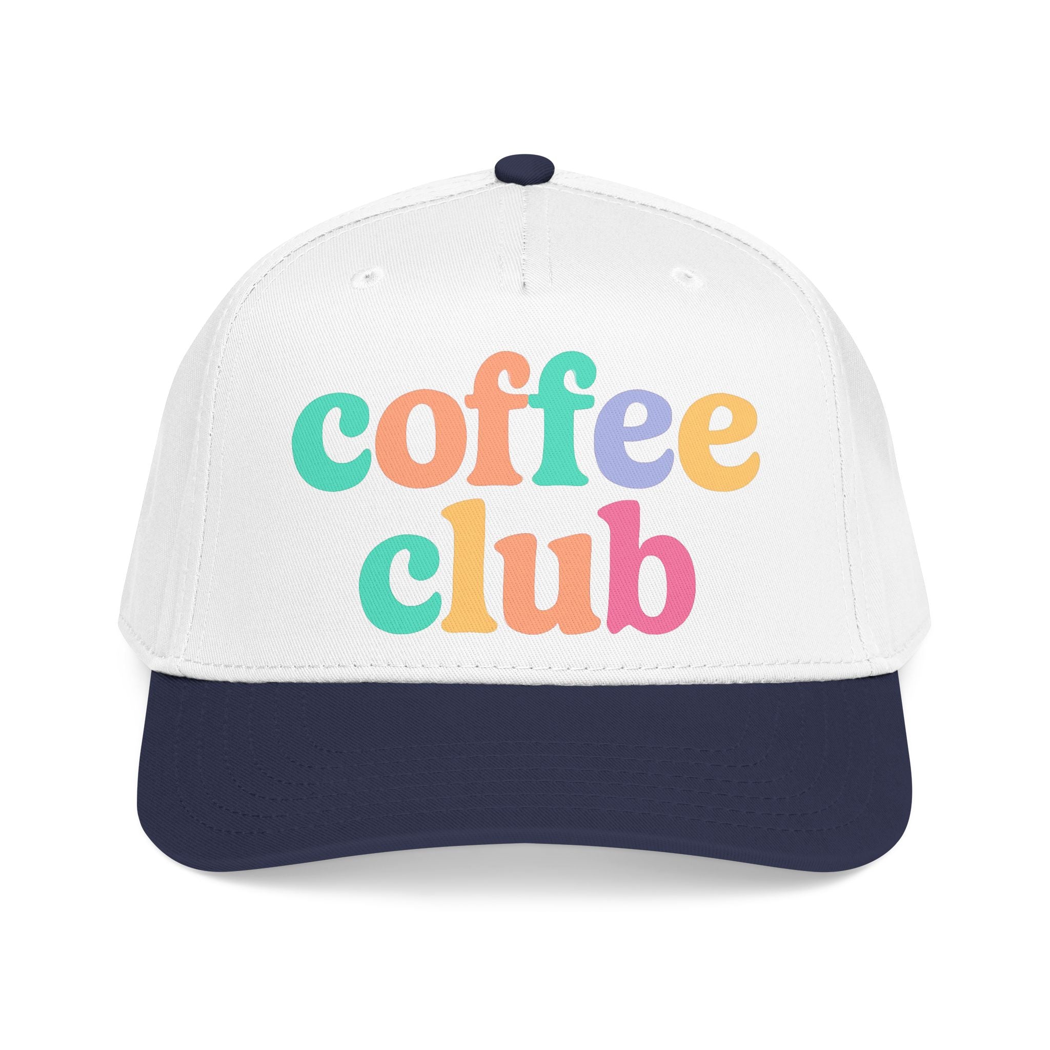 Mid Profile Baseball Cap Coffee Club Retro Inspired Design Coffee Lover Gift