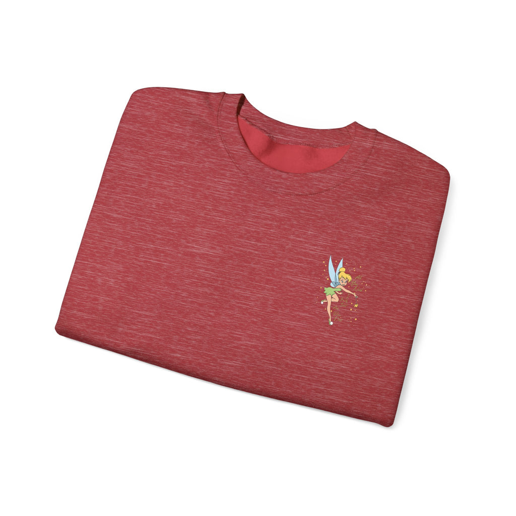 Embroidered Hummingbird Crewneck Sweatshirt — Minimal Floral Chest Design