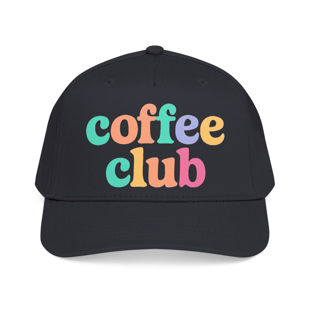 Mid Profile Baseball Cap Coffee Club Retro Inspired Design Coffee Lover Gift