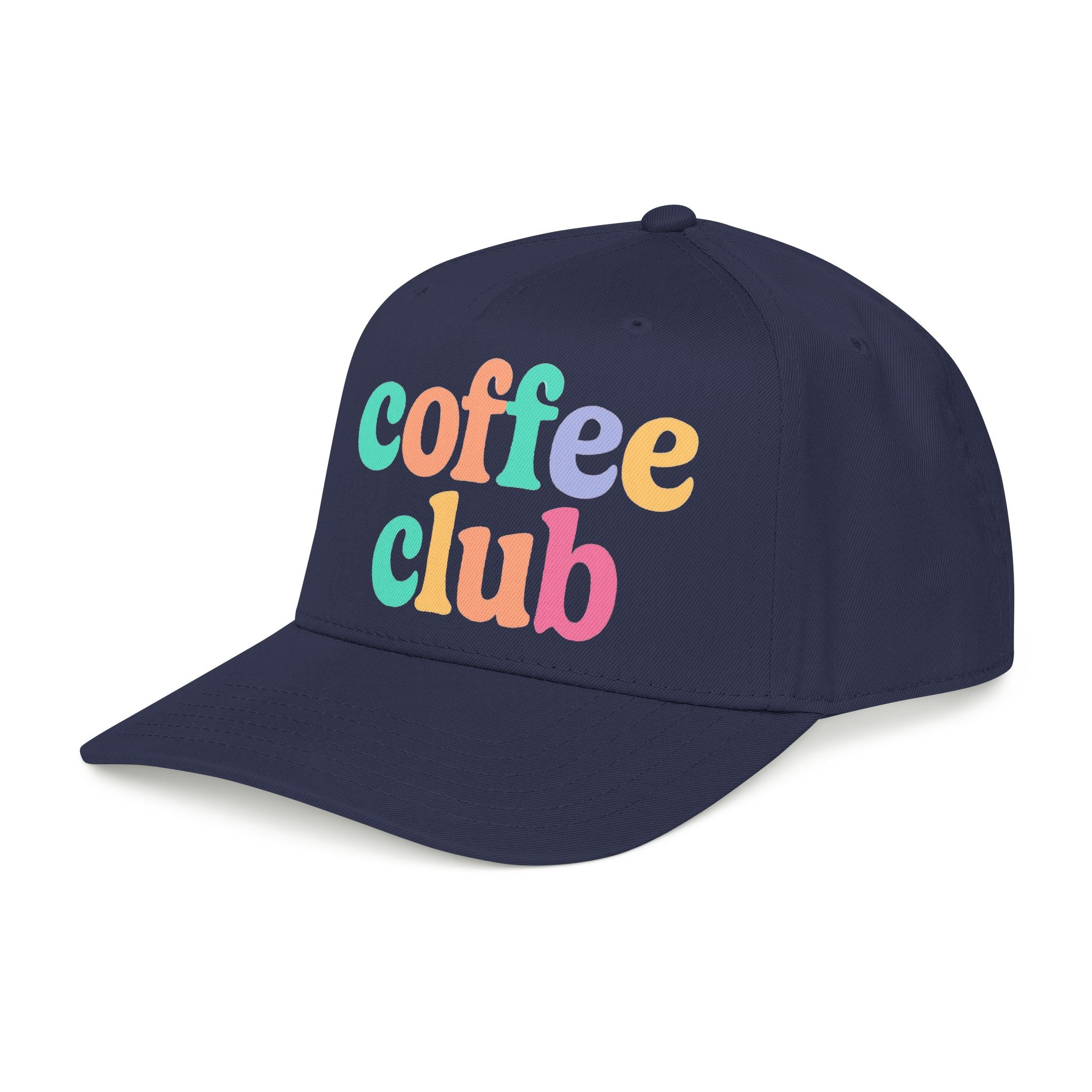 Mid Profile Baseball Cap Coffee Club Retro Inspired Design Coffee Lover Gift