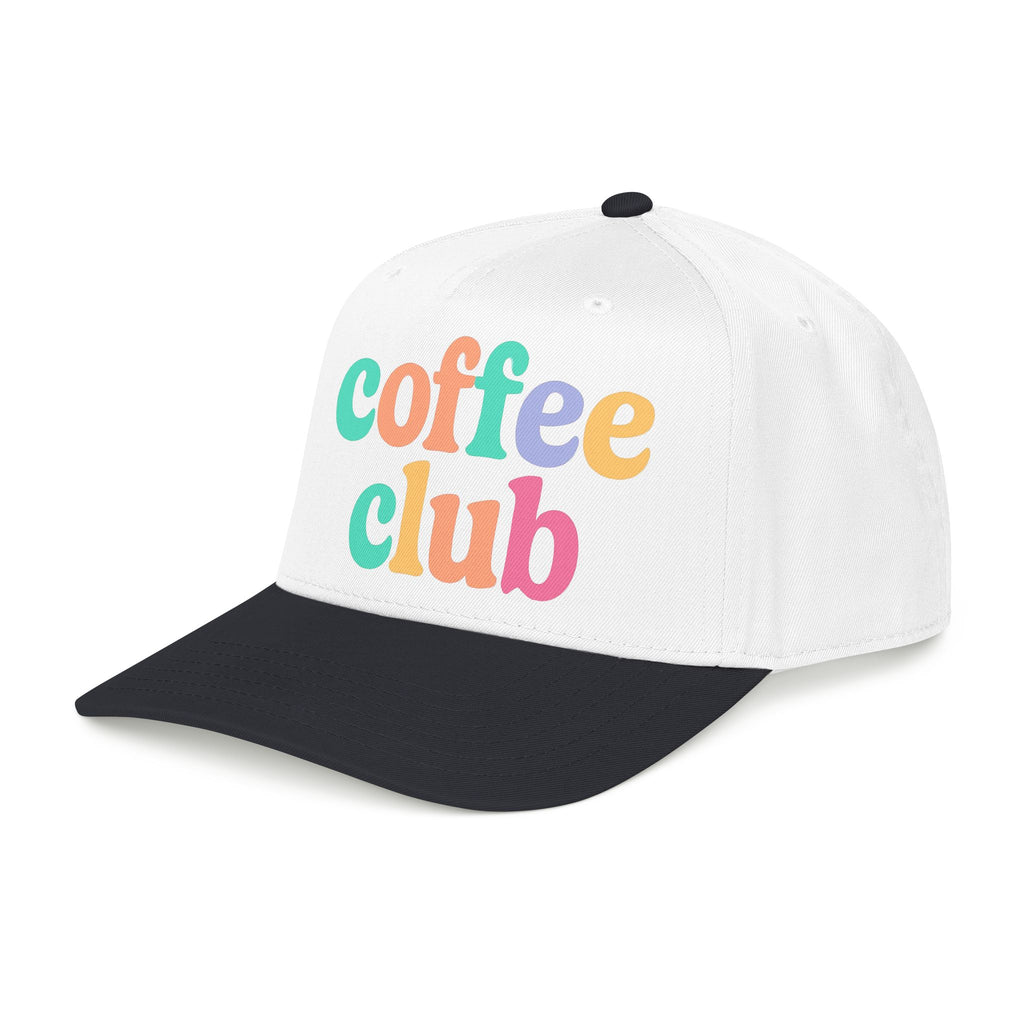 Mid Profile Baseball Cap Coffee Club Retro Inspired Design Coffee Lover Gift