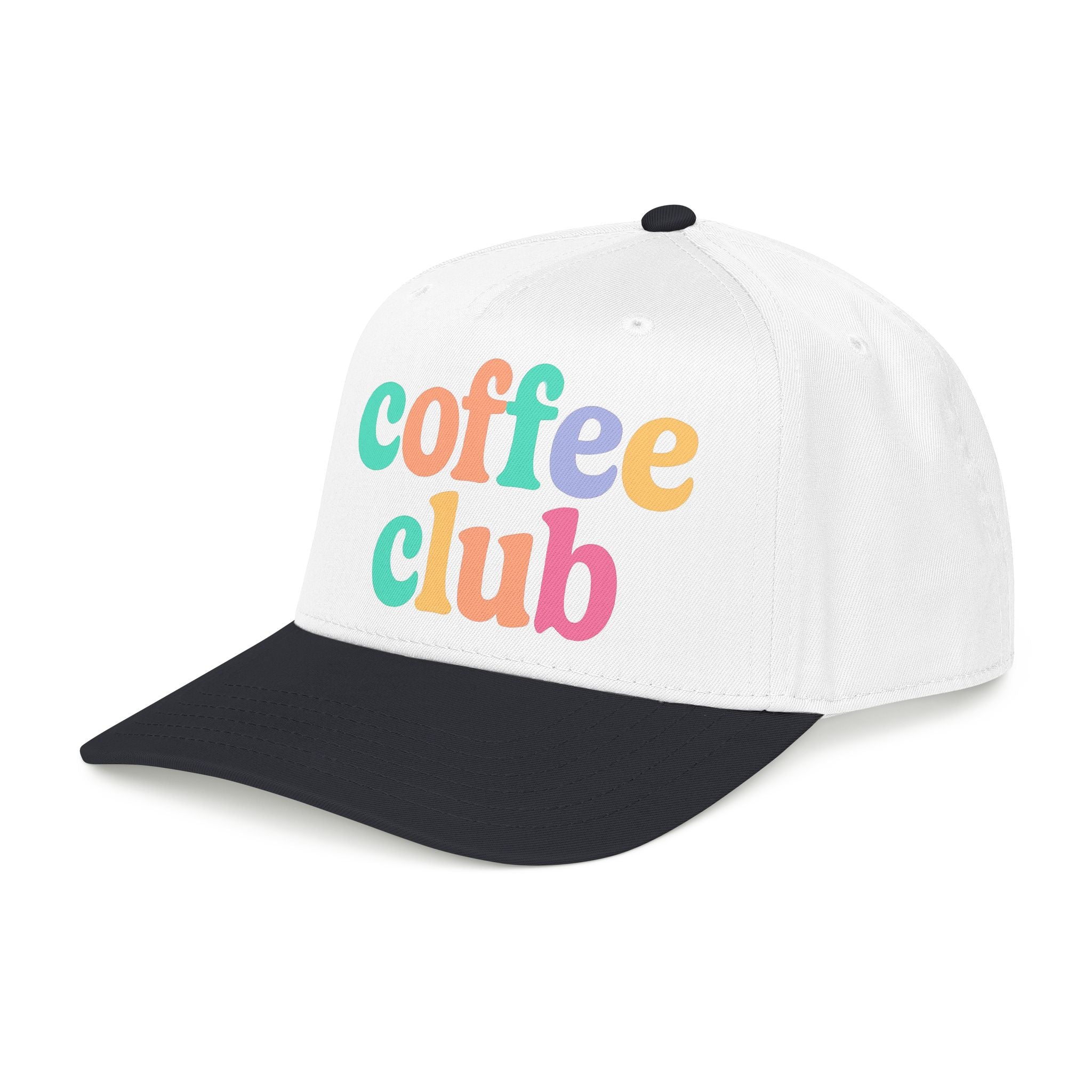 Mid Profile Baseball Cap Coffee Club Retro Inspired Design Coffee Lover Gift