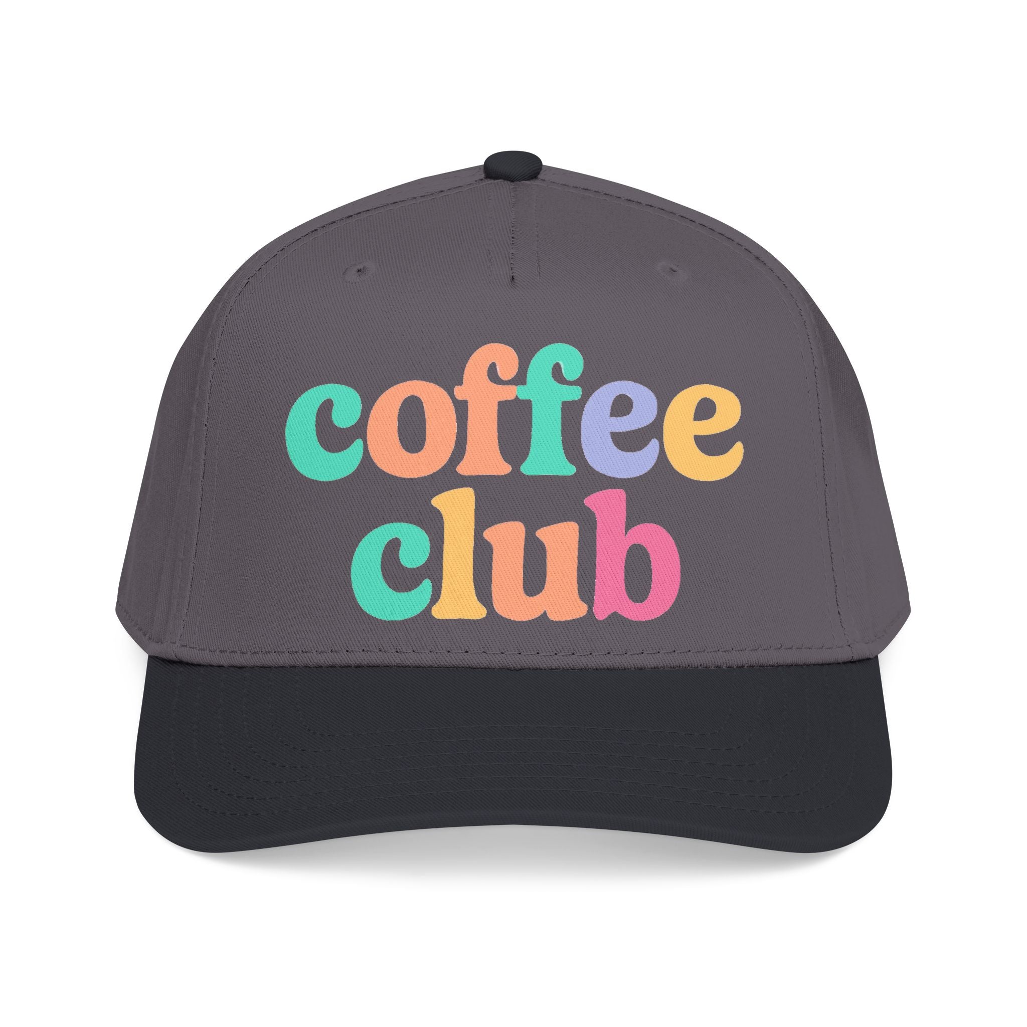 Mid Profile Baseball Cap Coffee Club Retro Inspired Design Coffee Lover Gift