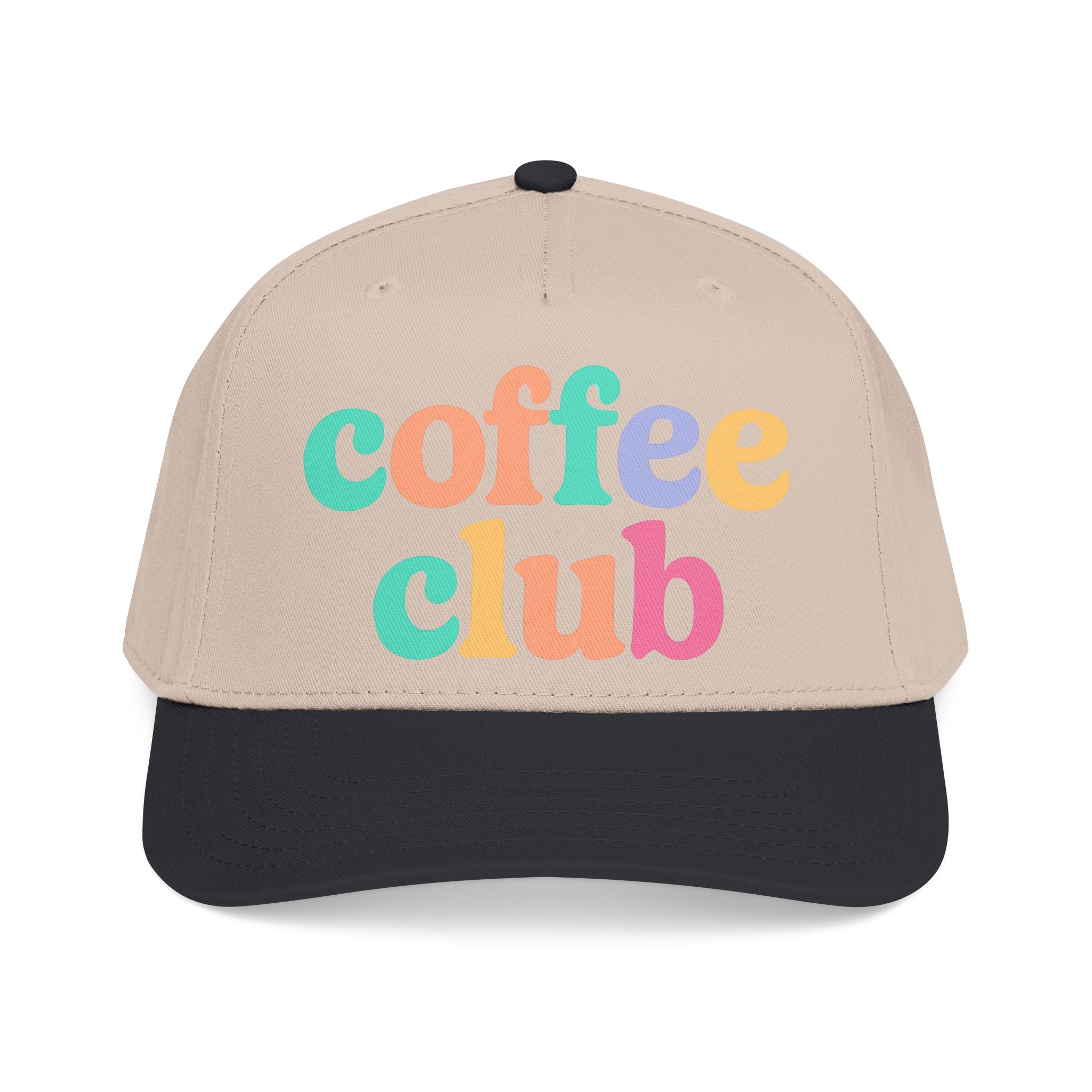 Mid Profile Baseball Cap Coffee Club Retro Inspired Design Coffee Lover Gift
